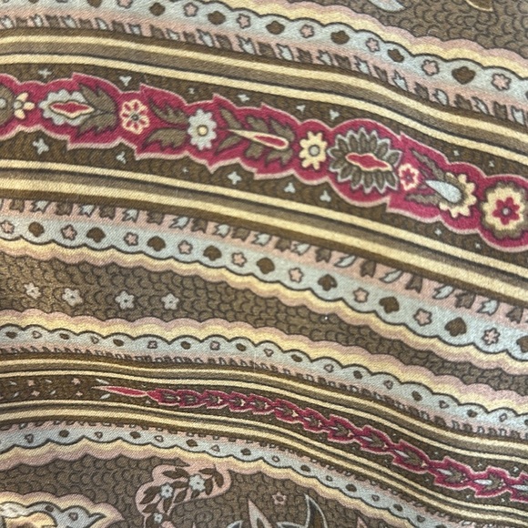 Lauren Ralph Lauren Bootcut Velvet Paisley Brown Pants Size 4 - Picture 11 of 11